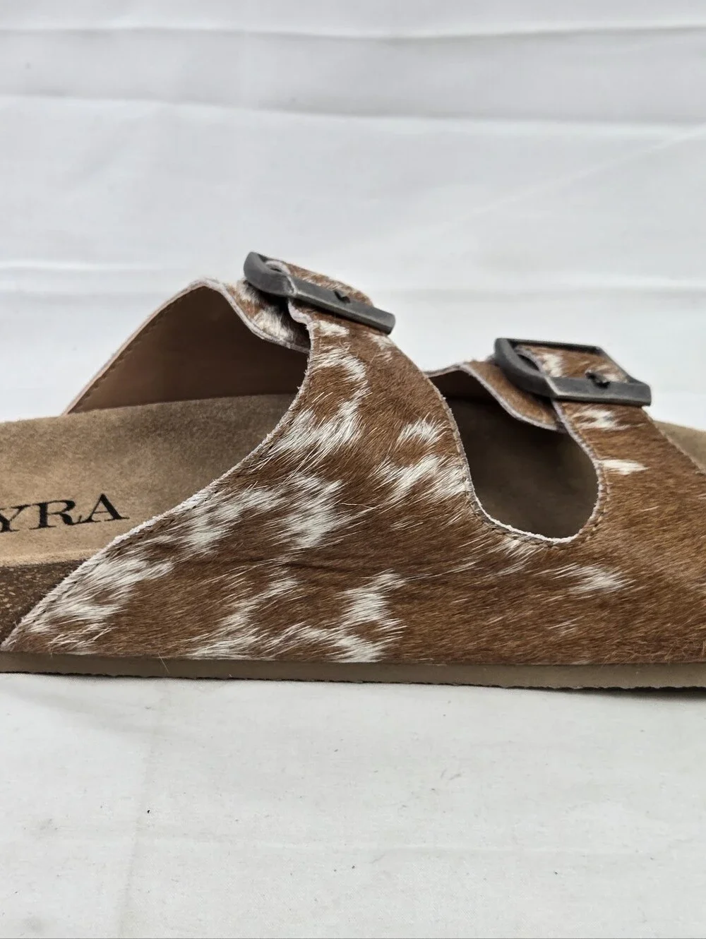 NWT - Myra Restful Sandals Hairon Leather Size 9 - Picture 2 of 9
